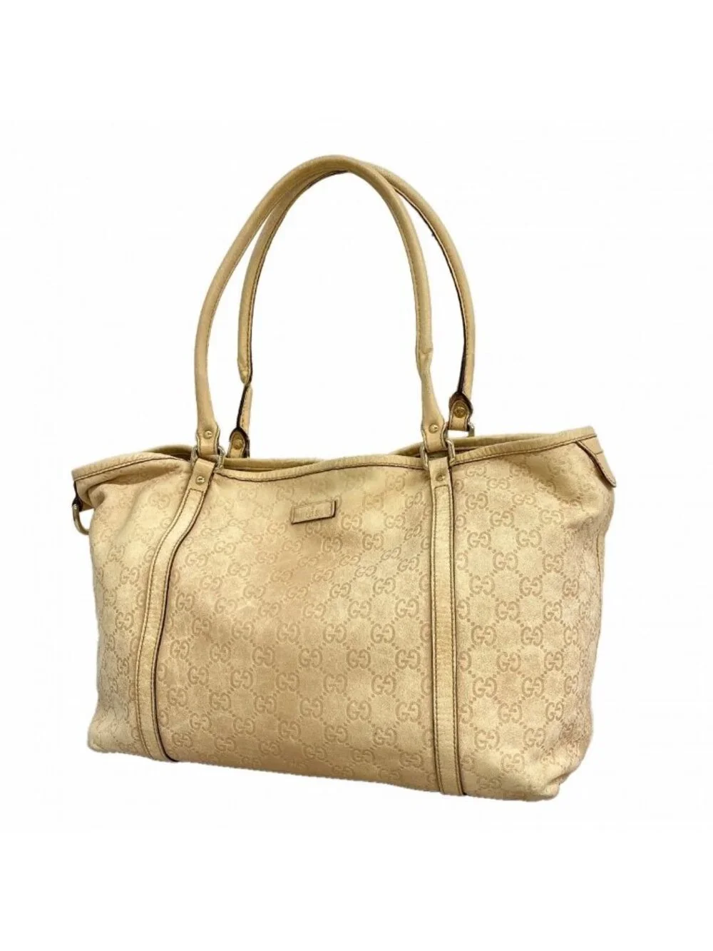 Gucci Tote Guccissima Leather Beige Champagne Gold